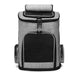 Expandable pet backpack with breathable mesh panels for ventilation