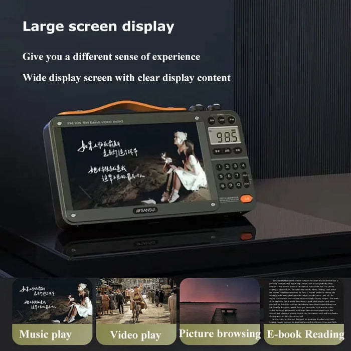 Portable speaker with leather handle and Type-C charging interface