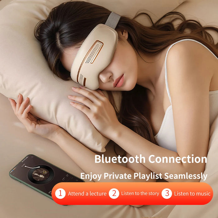 Rechargeable Heated and Cooling Eye Massager, Anti-Ageing, Puffiness Relief Device
