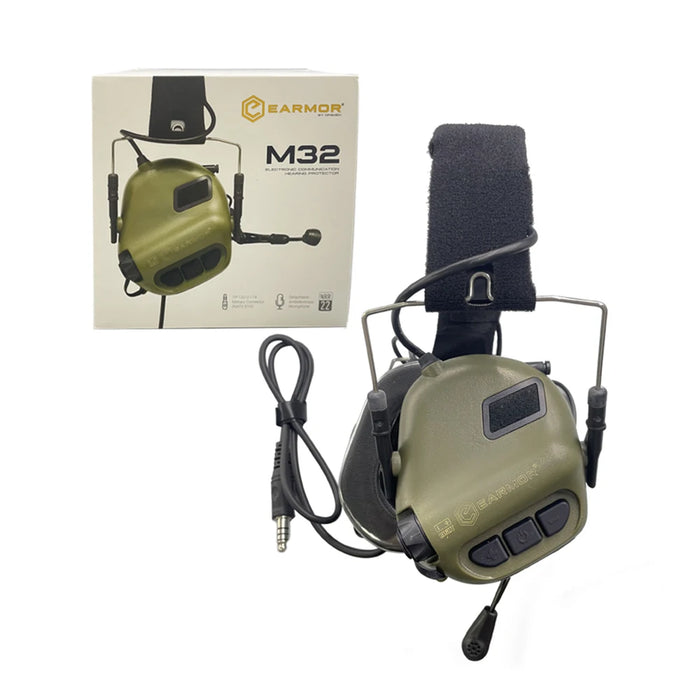 Tactical Headset Set with Kenwood PTT Adapter Green set