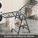 Multifunctional folding hanger design for easy storage and portability