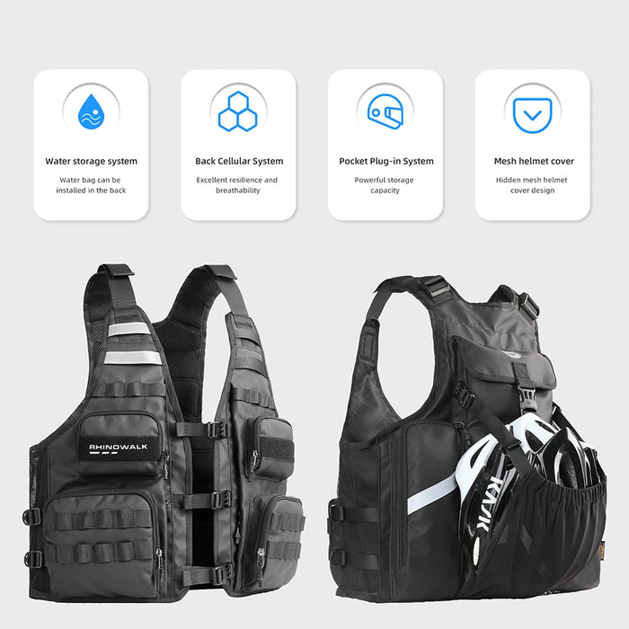 Universal Outdoor Sport Vest with Storage for Cycling and Travel