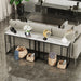 modern console table with scratch-resistant sintered stone surface