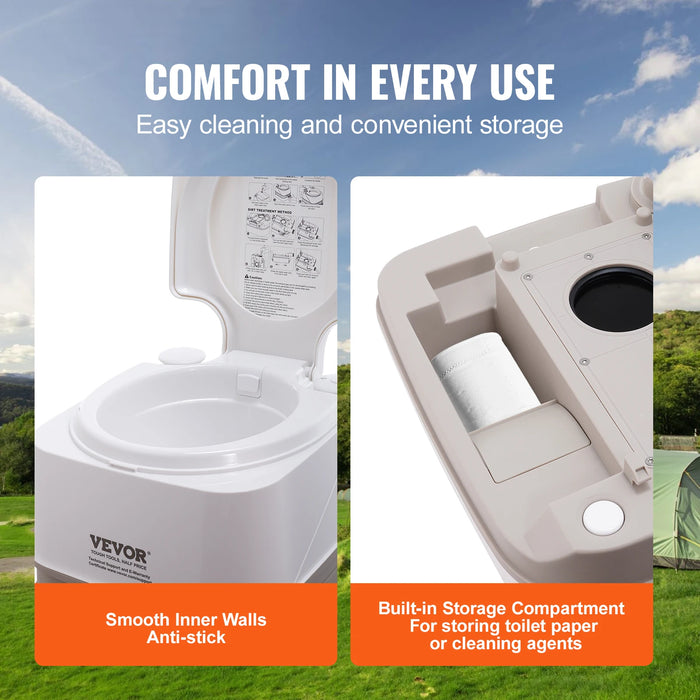 Efficient push-button pressurized flush system ensures powerful cleaning