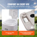 Portable Camping Toilet with 32L Flush, 20L Waste Tank, Pressurized Pump, and Level Indicator