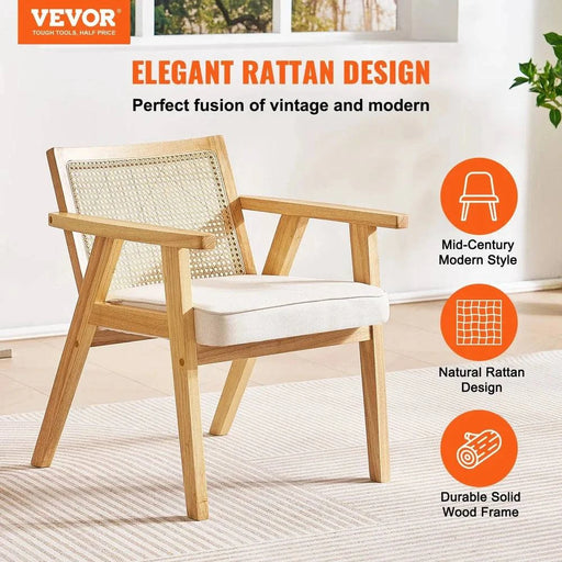 Comfortable Southeast Asian Style Dining Chair with Ergonomic Backrest