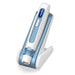4-Pole EMS Microcurrent Microneedling Pen - Blue with Adjustable Speed & Liquid Infusion