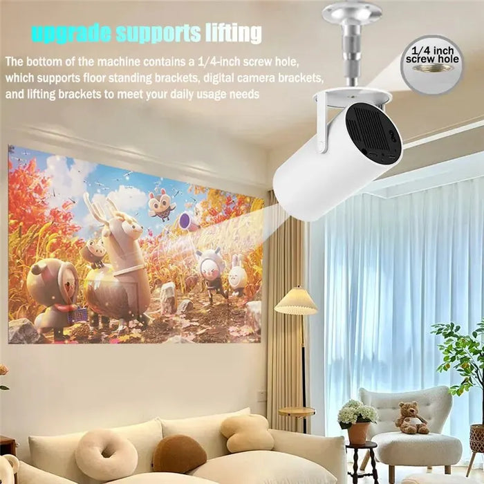 Portable 4K Android Mini Projector with WiFi & Bluetooth