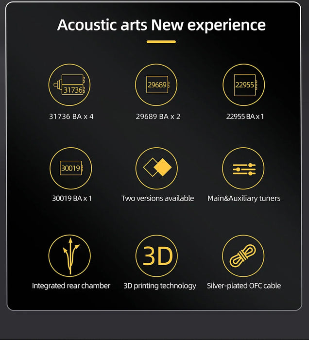 High-Res Audiophile Earphones with 8-Switch Sound Tuning