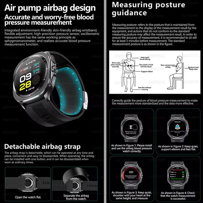 1.43" AMOLED Fitness Smartwatch with ECG and Body Metrics