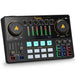 2-Channel audio interface sound card DJ mixer for live streaming and recording
