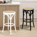 Black and white vintage bar stools with Bohemian and Scandinavian flair