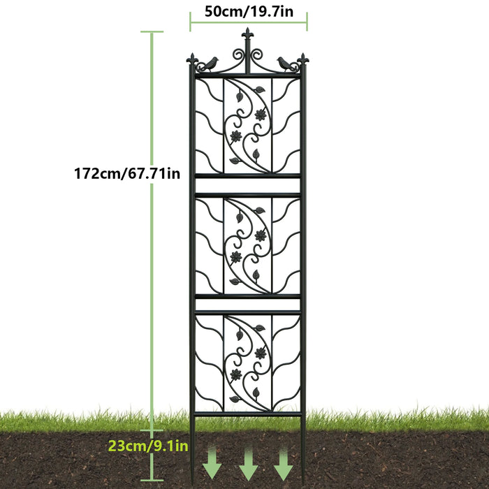 Tall Plant Trellis Fence for Outdoor Gardens