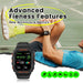 GPS smartwatch with Bluetooth calls, Alexa, heart rate, and SpO₂ tracking in lava black