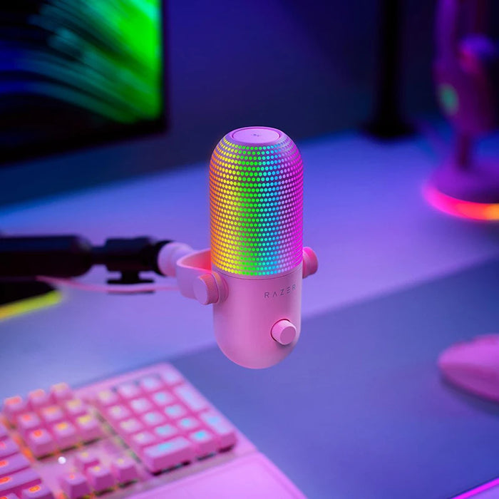 Streaming USB Mic with Reactive RGB Lighting and Gain Limiter