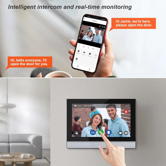 10" Smart WiFi Video Doorbell System with 1080p Camera