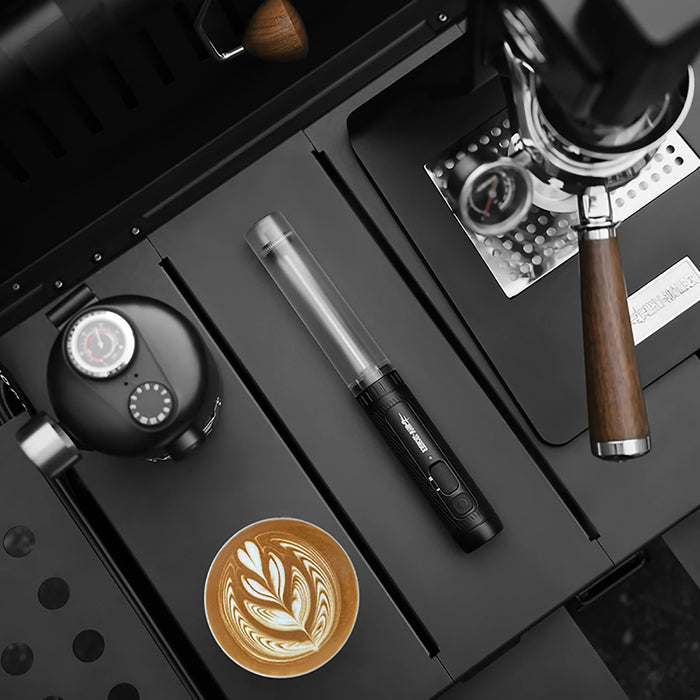 Black Milk Frother, Electric, Portable Barista Kitchen Tool