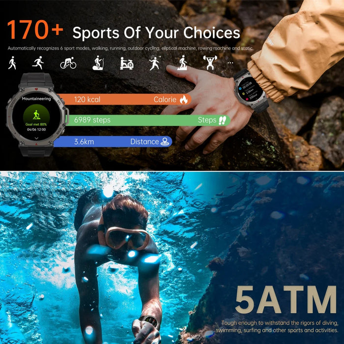 T-Rex 3 GPS Smartwatch with AMOLED & Dual-Band GPS