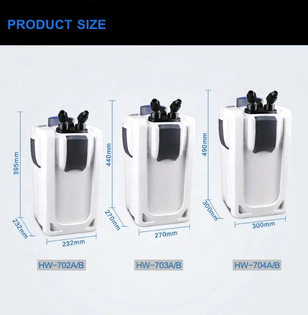 1000L/h UV-C External Aquarium Filter White
