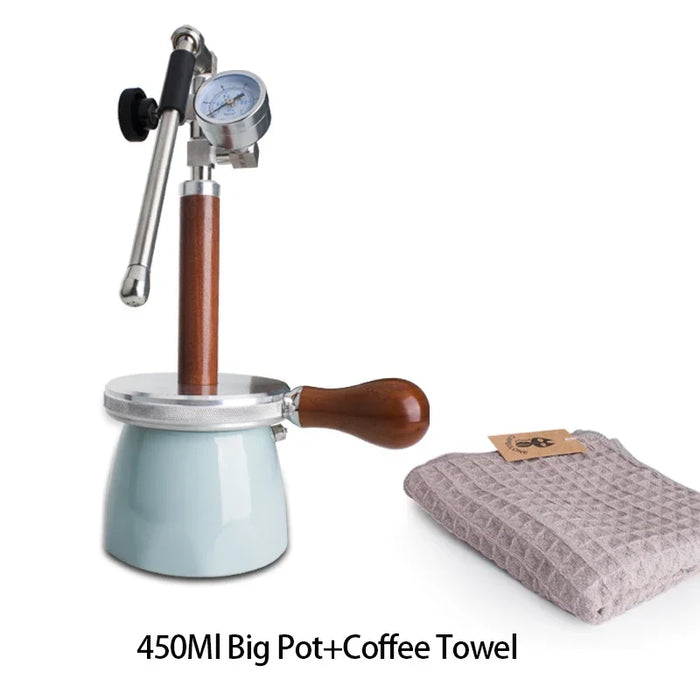 Stovetop Milk Foam Maker with Wood Valve Handle