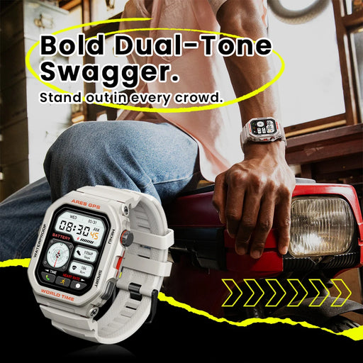 Smartwatch with GPS, Bluetooth calls, Alexa, heart rate, and SpO₂ tracking