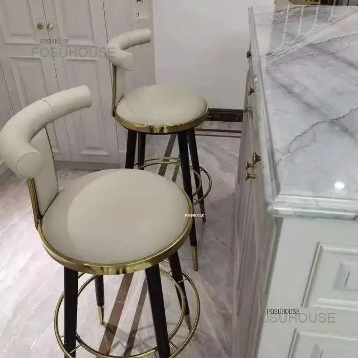 Luxury Wooden Bar Chair, Modern Kitchen Furniture