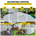 Waterproof motorcycle shelter 420D Oxford grey shed with heavy-duty and anti-UV features