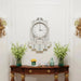Luxurious silver crystal wall clock with silent operation and CE, ROSE certification