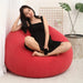 Large inflatable sofa chair PVC lounger in dark khaki, perfect for tatami living room seating