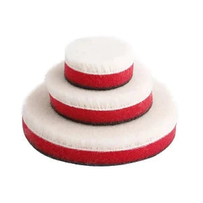 32Pcs T-Shape Car Detail Polishing Pads - Wool Buffing Pads for Car Polisher & Electric Drill (1 Set-M16 Thread) - FLUXA