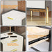 Modern white bedside table with drawers for convenient storage in bedroom