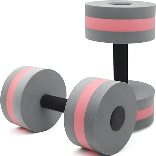 
Set of lightweight and durable aqua fitness barbells for water exercises
