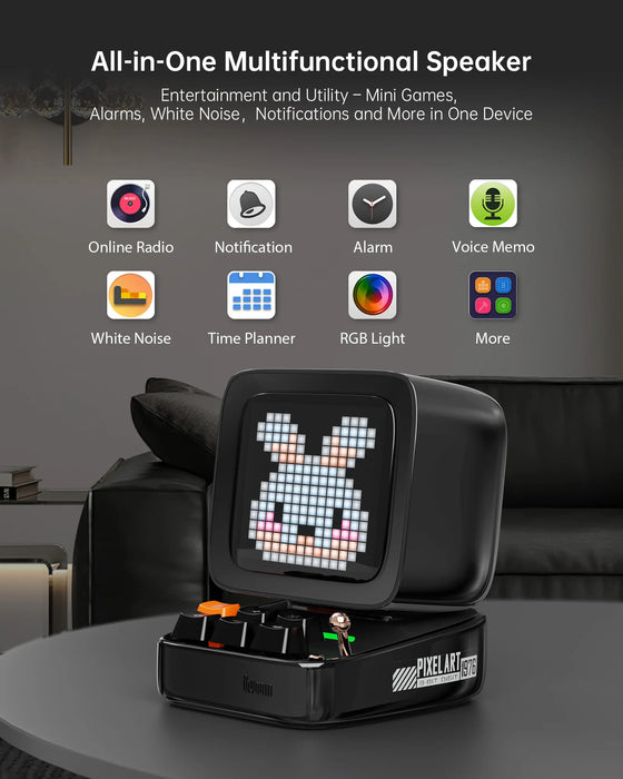 Bluetooth Speaker with Pixel Art Display