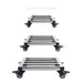 Stainless steel trolley with 200KG capacity, brake, and 4 casters