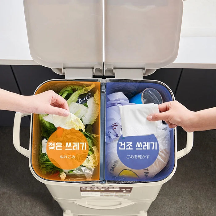 Portable Kitchen Trash Can with Detachable Design - 50L
