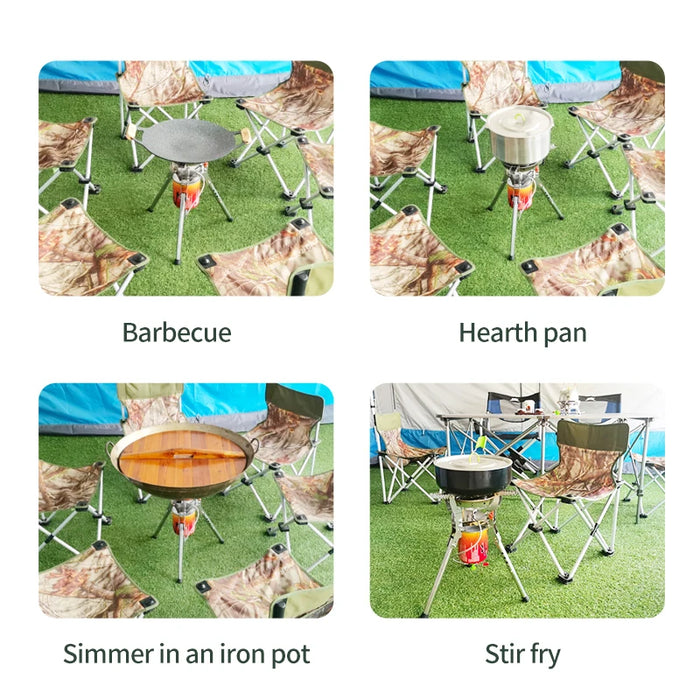 Adjustable Outdoor Propane Burner 8400W Foldable Cooking Stove