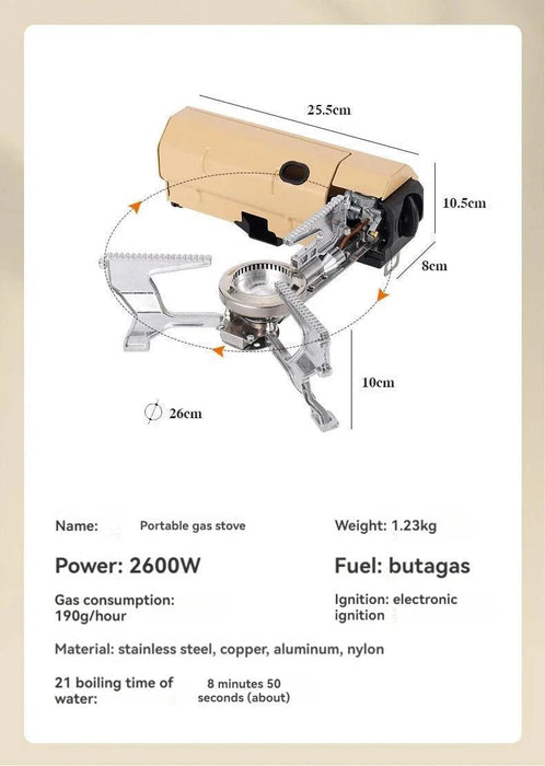 Convenient Portable Gas Stove for Quick Meal Preparation Outdoors