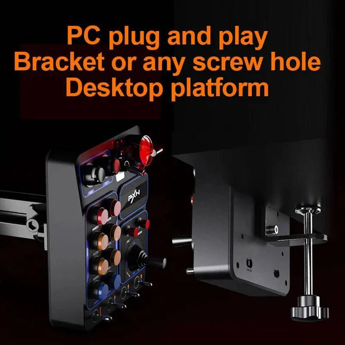 Simulator Control Box with 30 Programmable Buttons and RGB Panel for PC Gaming