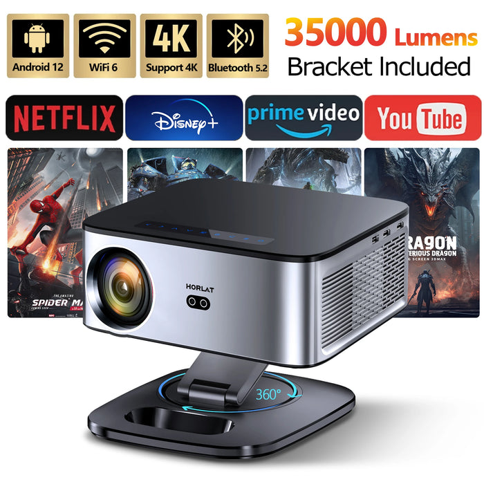 Full HD Smart Projector with Android and Bracket