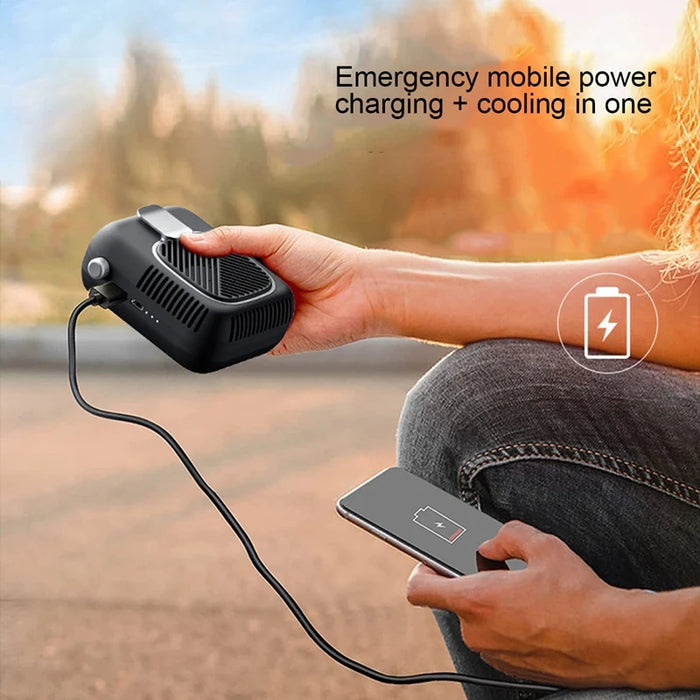 Ultra-quiet wearable fan with USB rechargeable 10000mAh battery