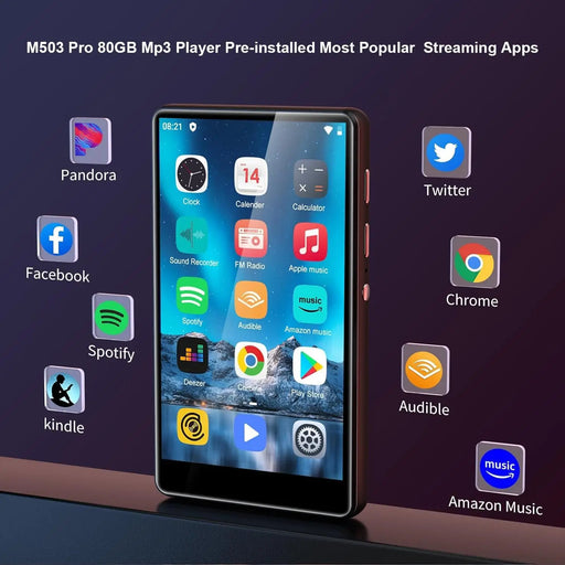 High-performance MP3 player with 4-inch full-touch IPS LCD screen