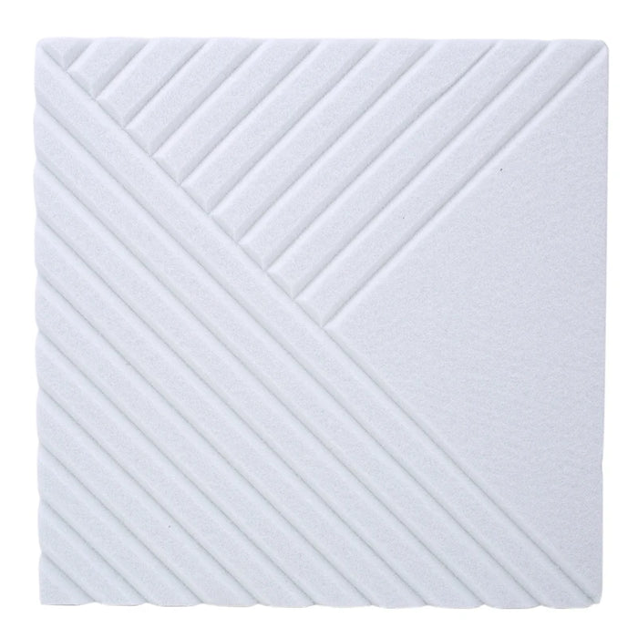 Decorative Soundproof Foam Panels – 12-Pack White Acoustic Tiles