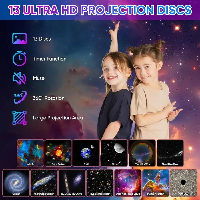 Adjustable focus and projection distance of up to 5 meters for a clear and immersive experience