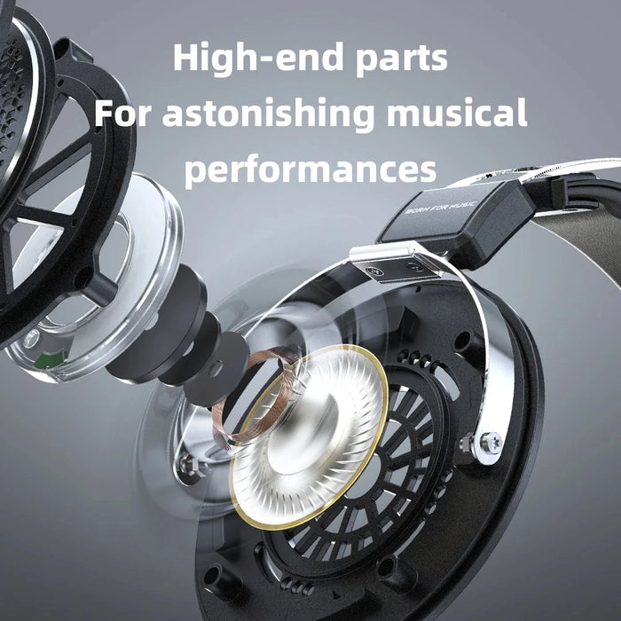 Studio Over-Ear Wired Headphones with Mic & 50mm Drivers