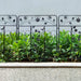 Black Coated Steel Garden Fence Panels, 81x61 cm Decorative Metal Folding Border