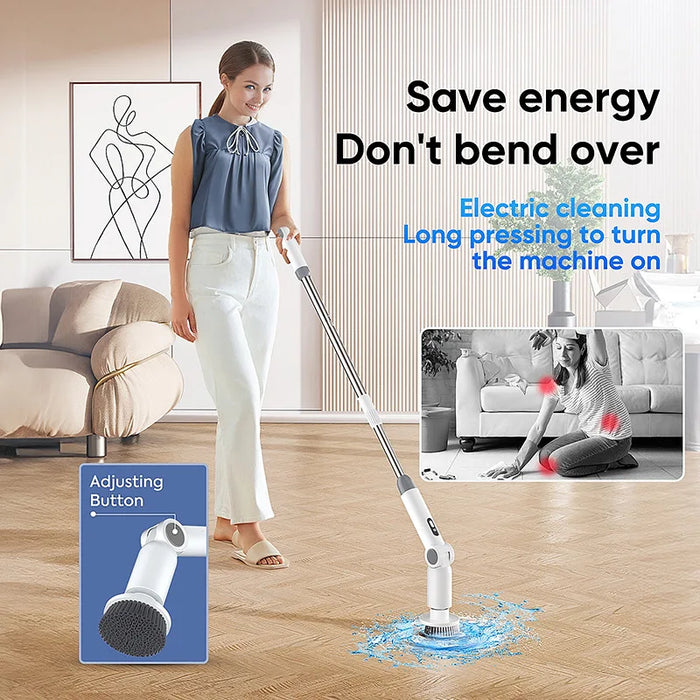 Cordless Rotating Cleaning Brush for Bathroom & Kitchen