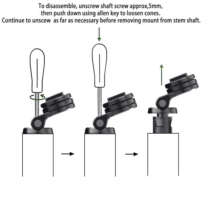 Motorcycle Stem Mount Phone Holder Shockproof Quick Locking