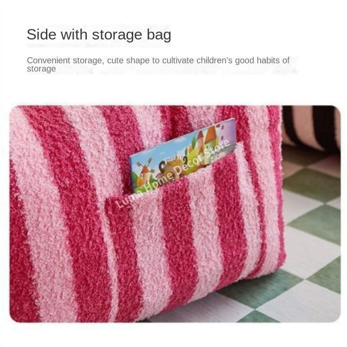 Soft Beige Kids Sofa for Reading Corner