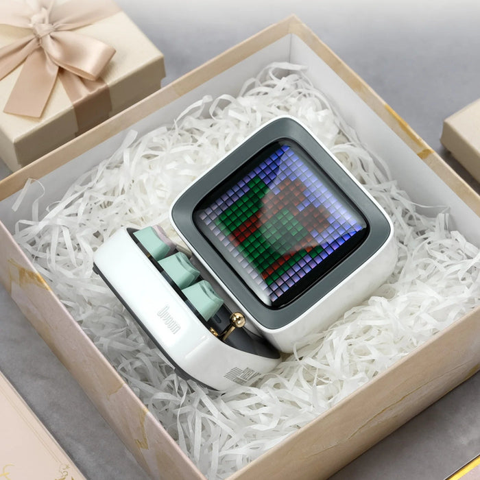 Portable Retro Bluetooth Speaker with Pixel Art Display