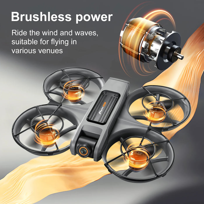 Foldable 8K Drone with Display and 3 Batteries Gray